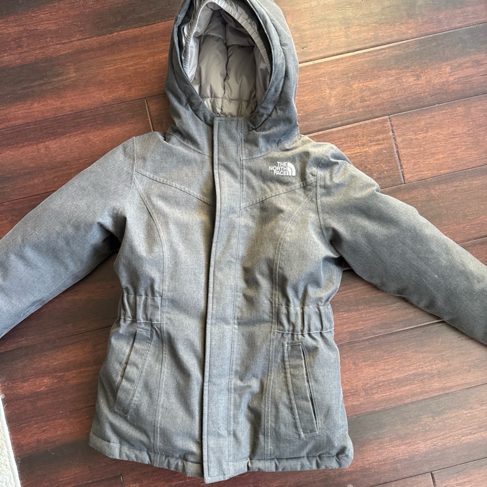 The North Face Jacket Girls Medium 10/12 Jacket DryVent 550 Hooded Full Zip DOWN